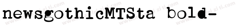 newsgothicMTSta bold字体转换